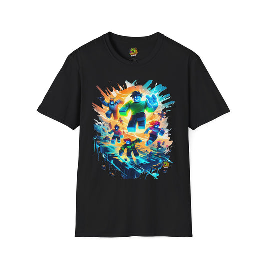 Unique Roblox Game Tee for Kids | Roblox Clothing for Boys & Girls | Cool Roblox Graphic T-Shirt | Roblox Merch Gift - High Quality Image