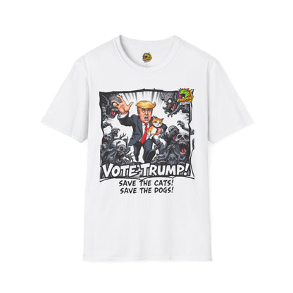 Trump - They're Eating the Dogs Tee | Satirical Political Humor Shirt | Trump Election Graphic Tee - premium material. limited stock. Order yours now and stand out with this exclusive piece!