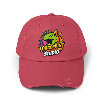 Vibroprint Studio Logo Distressed Cap | Vintage Designer Snapback |