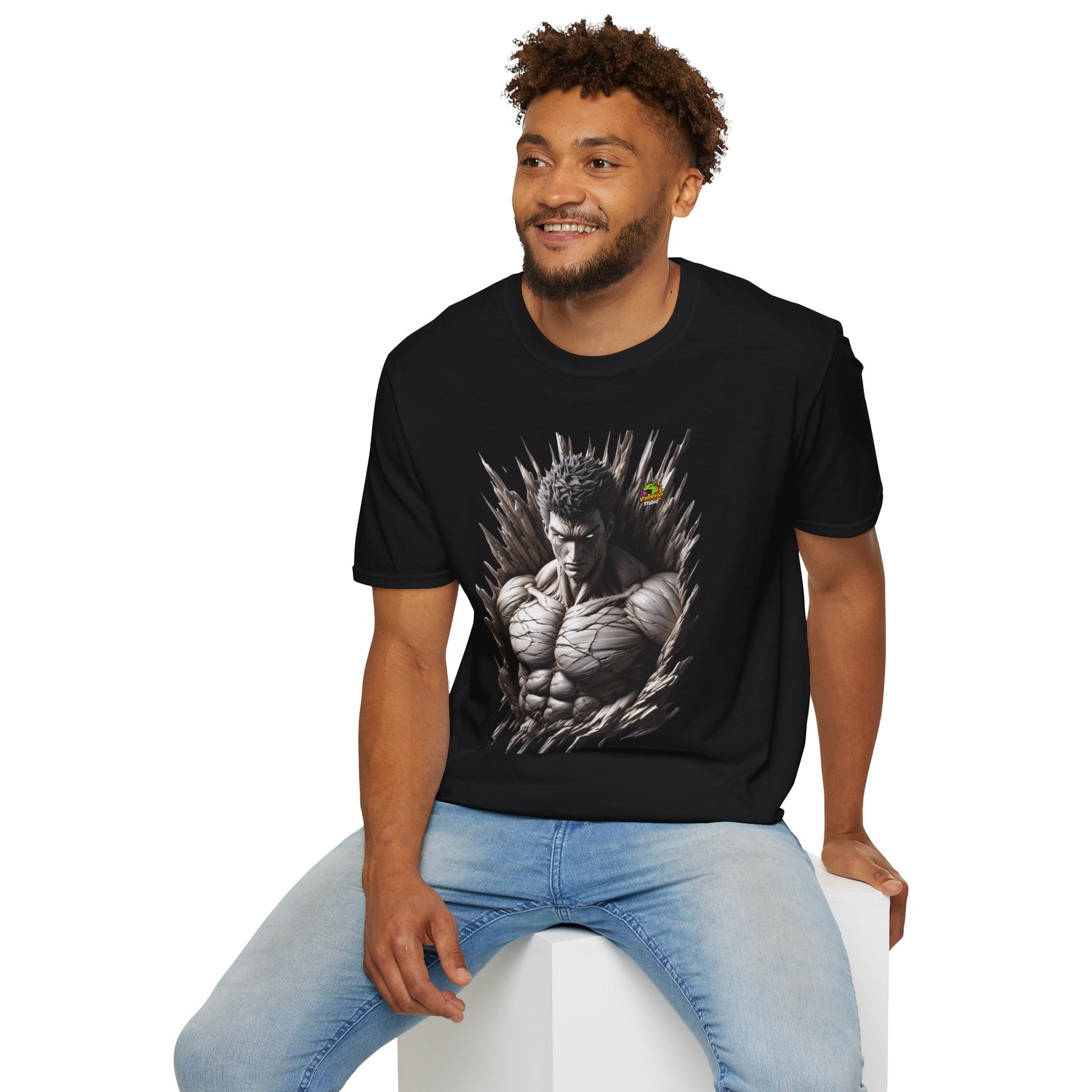 Shirt - UFC T Shirt | Unleash Fierce Confidence | UFC Tee with Baki Anime Elements for Fitness Enthusiasts - premium material. limited stock. Order yours now and stand out with this exclusive piece!