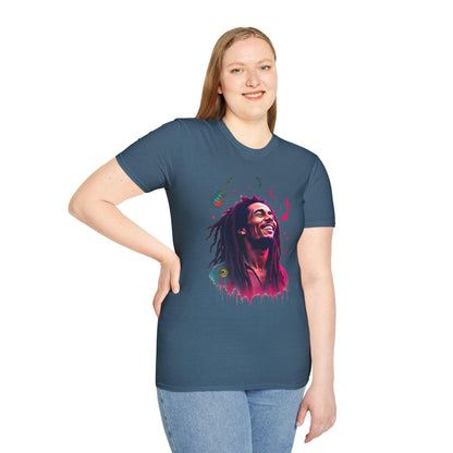 Bob Marley T-Shirt - Vibrant Rasta Revolution - VibroPrint Studio