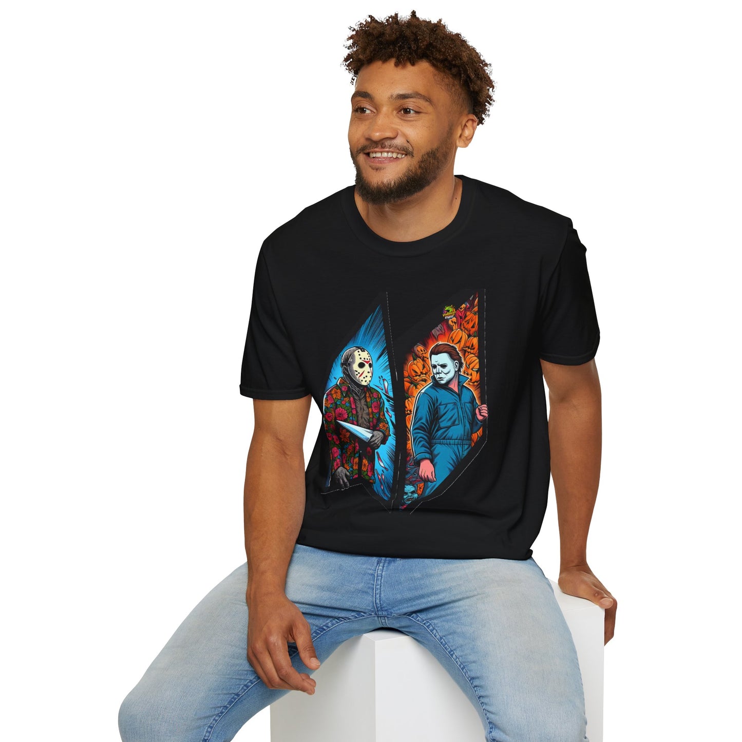 product - Jason Voorhees & Michael Myers Funny Halloween Shirt - premium material. perfect gift idea. Order yours now and stand out with this exclusive piece!