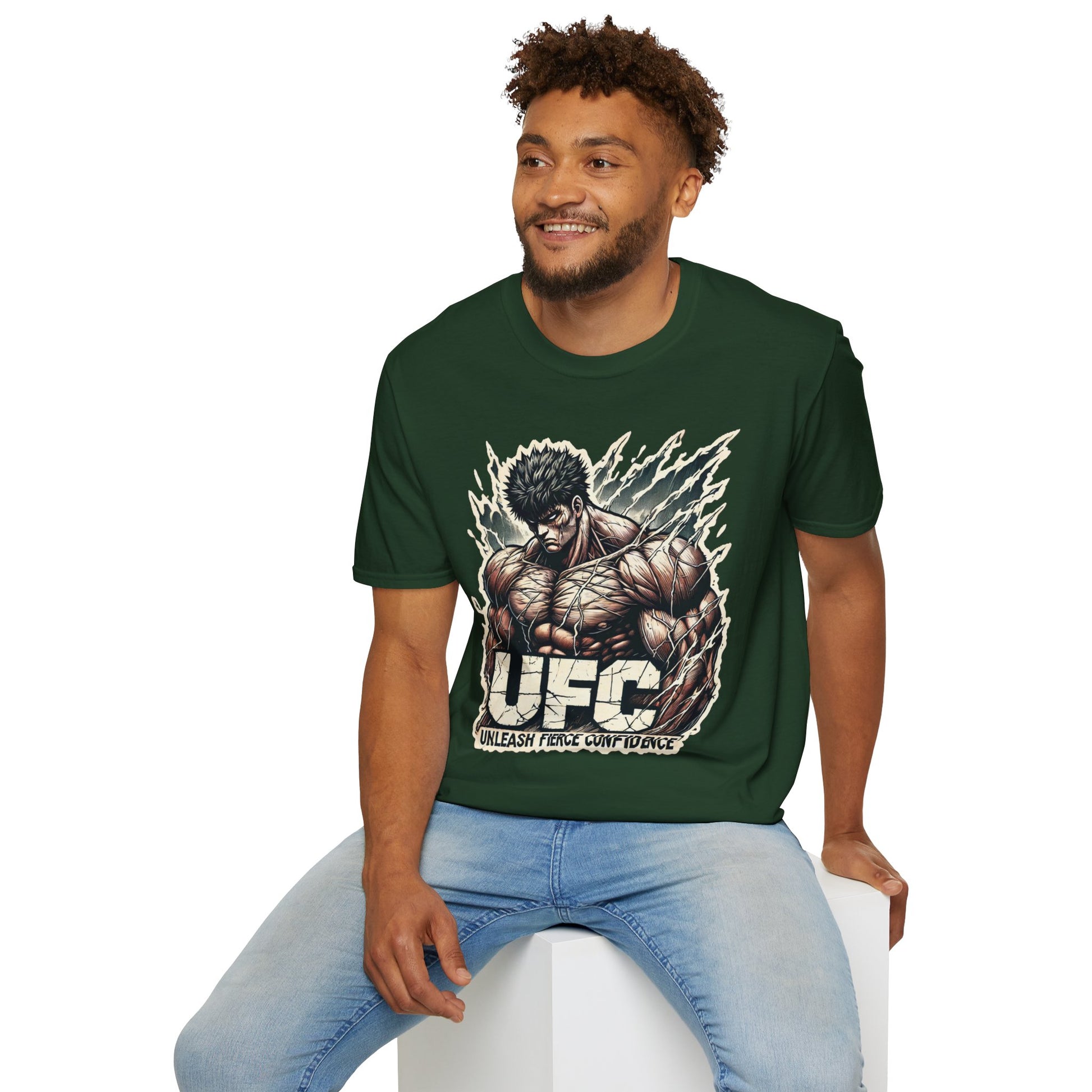 Motivational - UFC T Shirt | Unleash Fierce Confidence | Motivational UFC Tee with Baki Anime Influence - premium material. perfect gift idea. Order yours now and stand out with this exclusive piece!