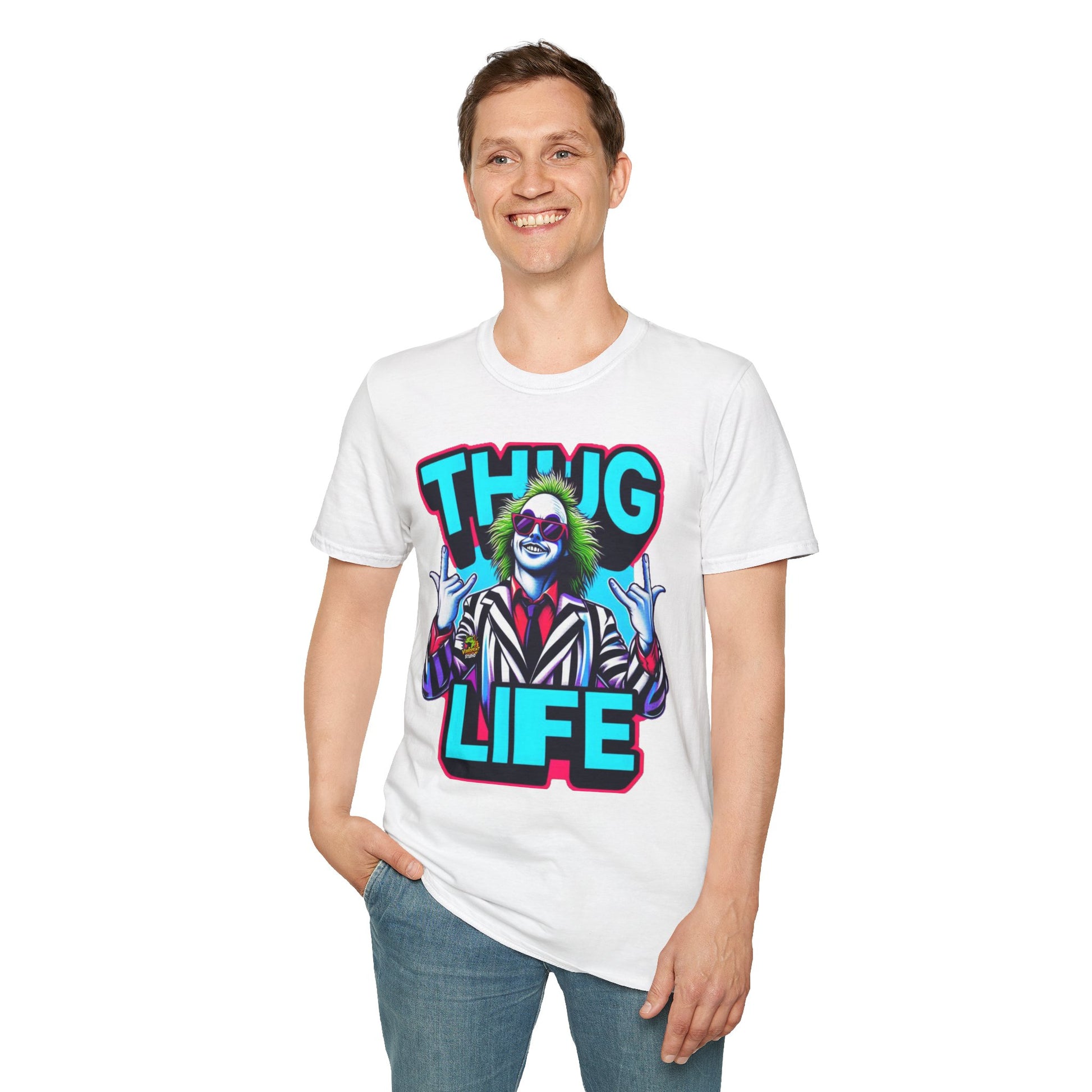 | - Beetlejuice Shirt | Thug Life Halloween Graphic Tee | Spooky Beetlejuice T-Shirt - premium material. perfect gift idea. Order yours now and stand out with this exclusive piece!