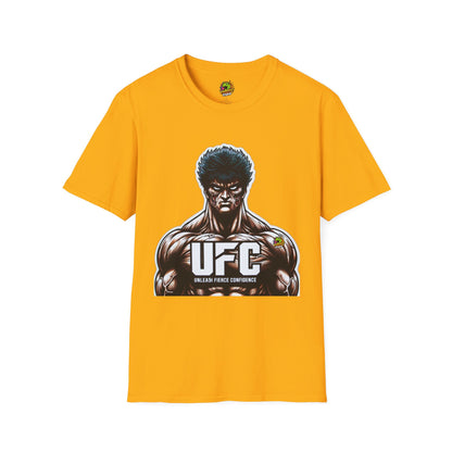 Tee - UFC T Shirt | Unleash Fierce Confidence | UFC Tee with Baki Anime Motivation for Fitness - custom-made. perfect gift idea. Order yours now and stand out with this exclusive piece!