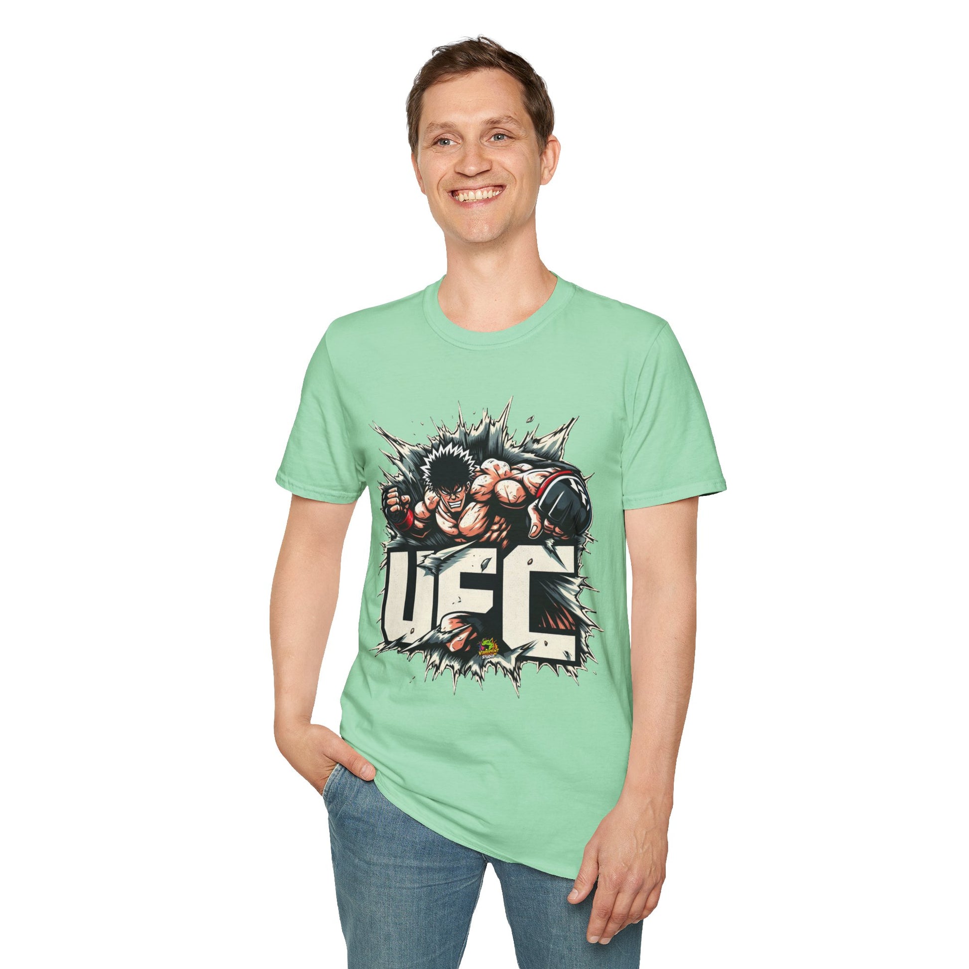 vintage horror shirt - UFC T Shirt | Unleash Fierce Confidence | UFC Tee Shirts for Gym & Anime Lovers - limited edition. premium horror movie t-shirt for spooky occasions. Order yours now and stand out with this exclusive piece!