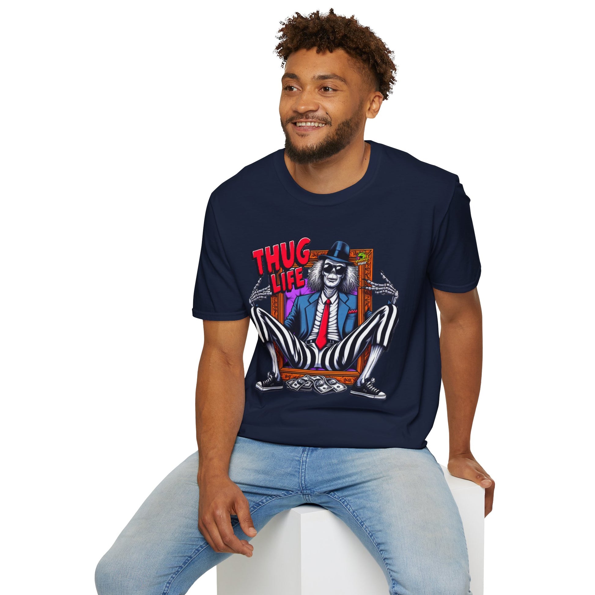 Halloween - Beetlejuice Shirt | Thug Life Halloween Tee | Classic Beetlejuice T-Shirt for Fans - premium material. limited stock. Order yours now and stand out with this exclusive piece!