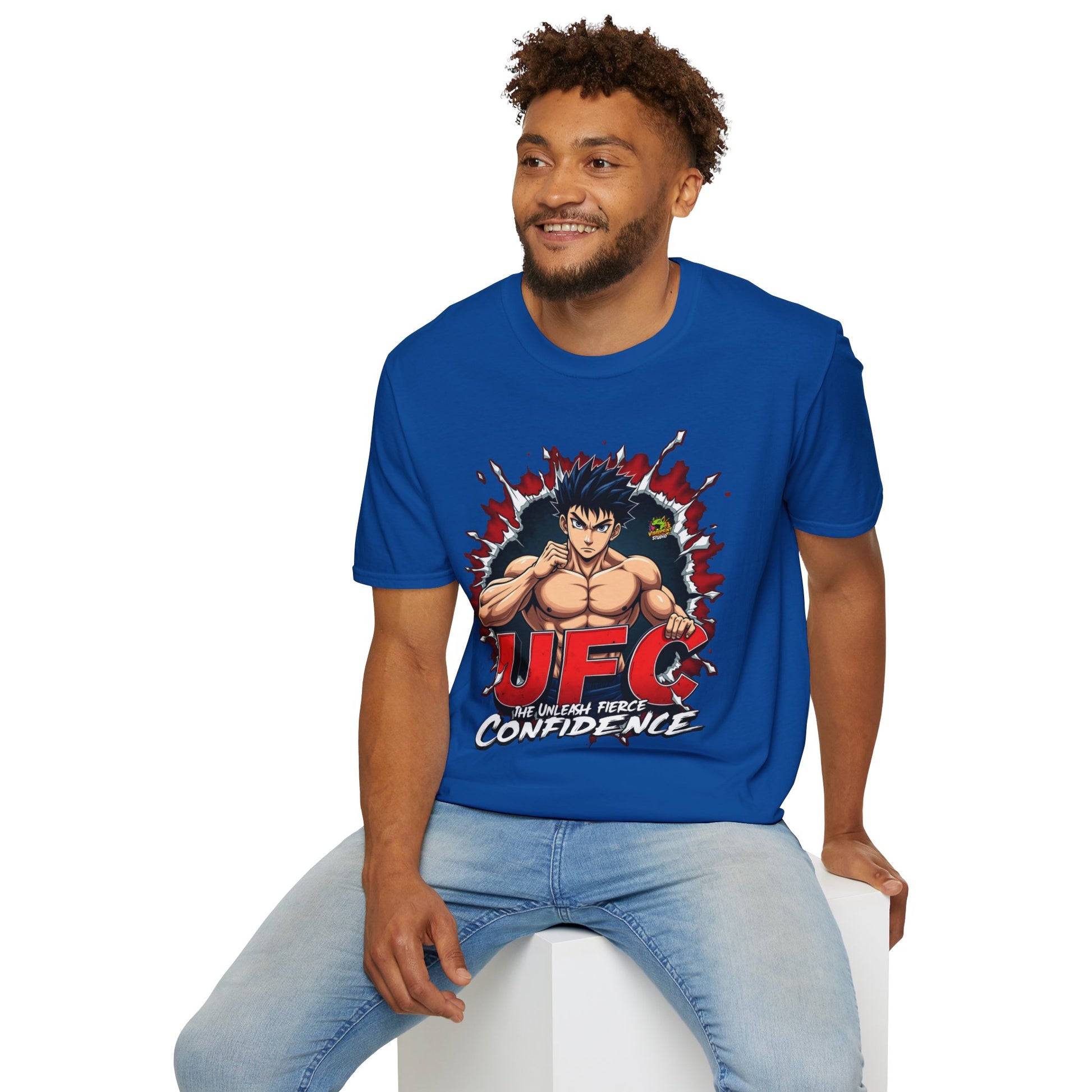 Enthusiasts - UFC T Shirt | Unleash Fierce Confidence | UFC Tee Inspired by Baki Anime for Fitness Enthusiasts - custom-made. limited stock. Order yours now and stand out with this exclusive piece!