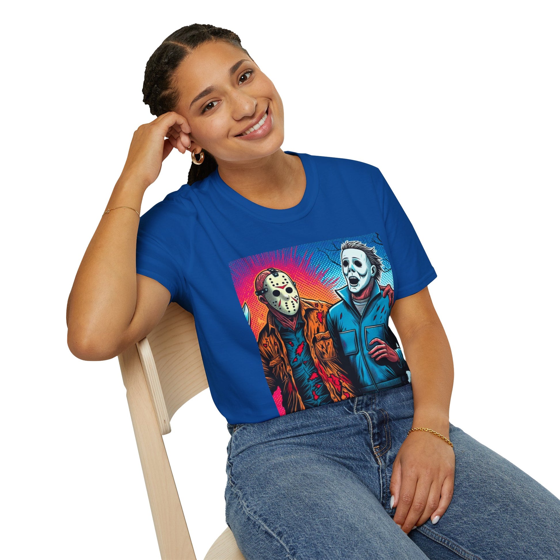 product - Jason Voorhees & Michael Myers Shirt | Funny Vintage Halloween Tee - premium material. limited stock. Order yours now and stand out with this exclusive piece!