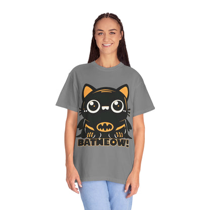 Superhero Cat T-Shirt - Cute Batman-Inspired Parody Design for Cat Lovers