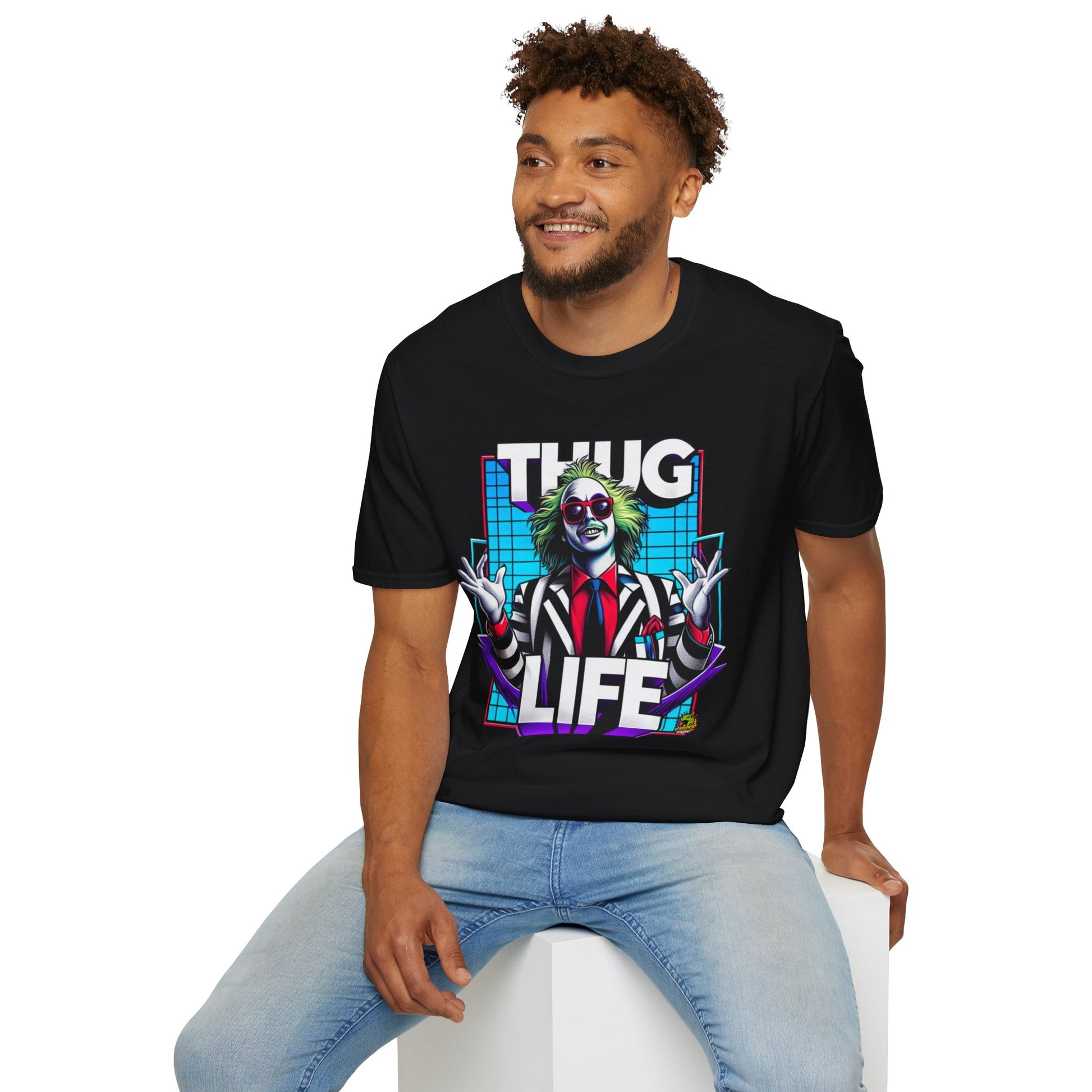 Men - Beetlejuice Shirt | Funny Thug Life Graphic Tee | Halloween Beetlejuice T-Shirt for Men & Women - premium material. limited stock. Order yours now and stand out with this exclusive piece!