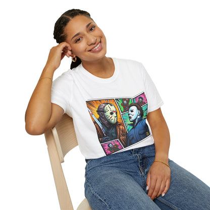 product - Jason Voorhees & Michael Myers Shirt | Funny Vintage Halloween Tee - custom-made. limited stock. Order yours now and stand out with this exclusive piece!