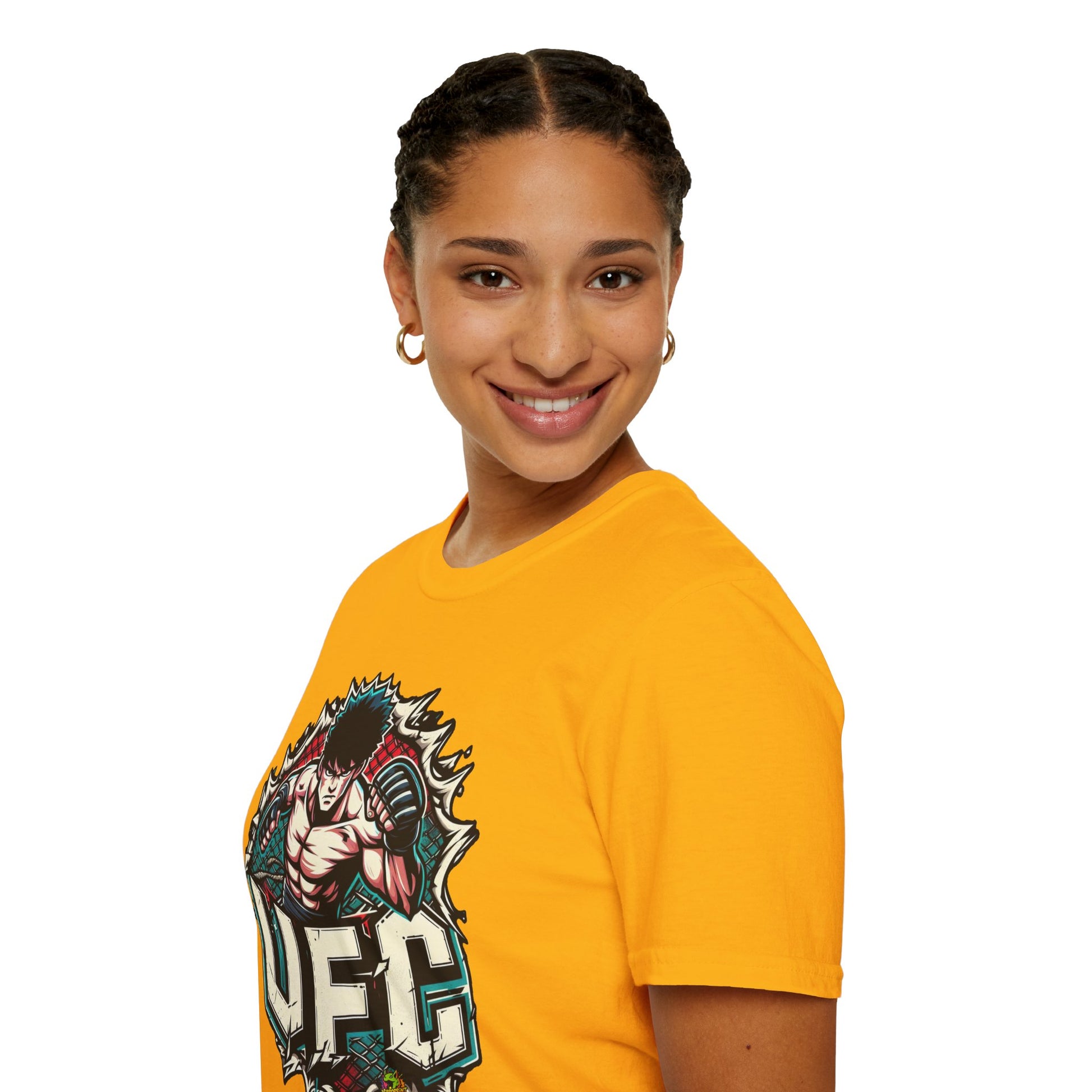 spooky season fashion - UFC T Shirt | Motivational UFC Tee Shirts | Unleash Fierce Confidence for Gym - unique graphic tee. perfect Halloween gift for fans of horror culture. Order yours now and stand out with this exclusive piece!