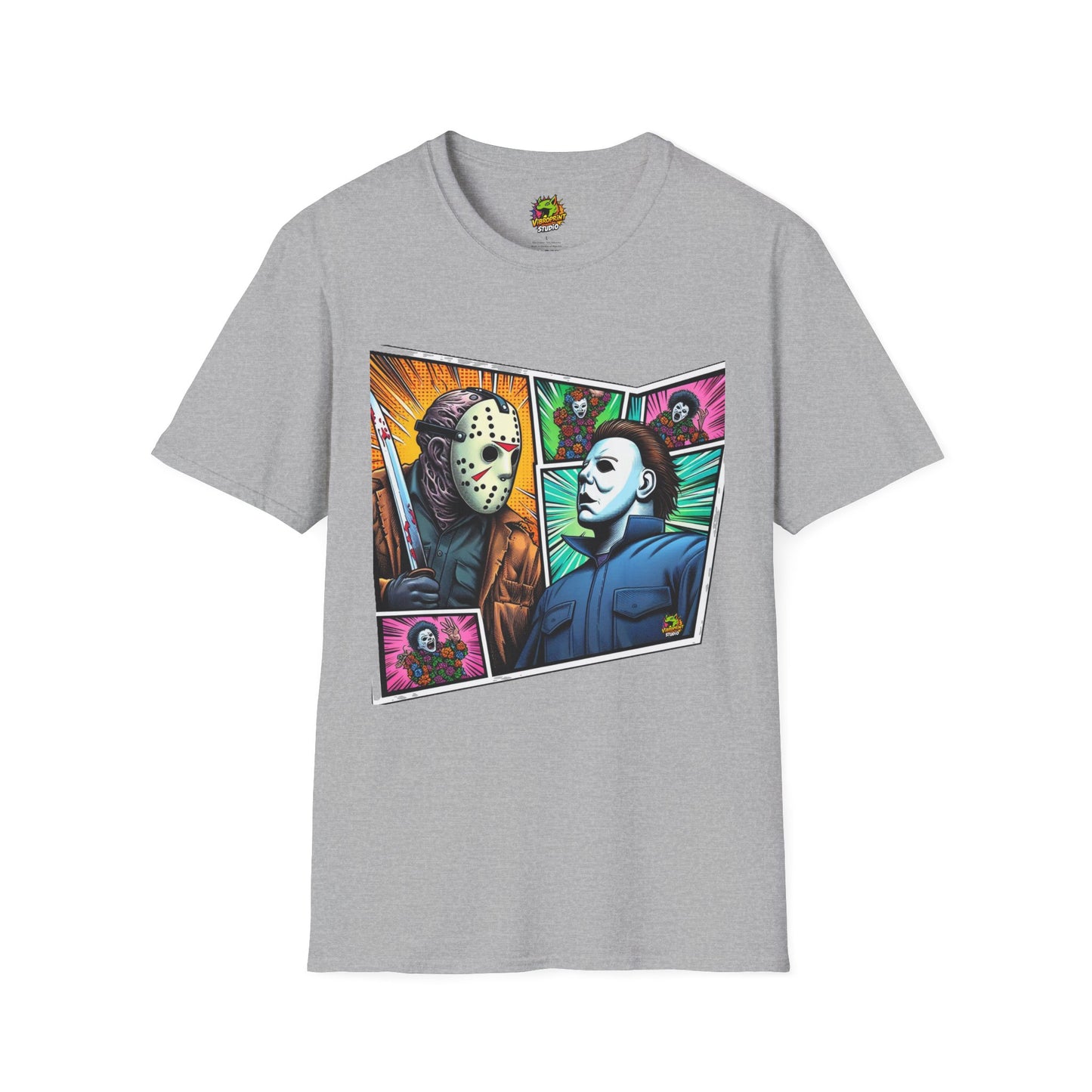 | - Jason Voorhees & Michael Myers Shirt | Funny Vintage Halloween Tee - custom-made. perfect gift idea. Order yours now and stand out with this exclusive piece!