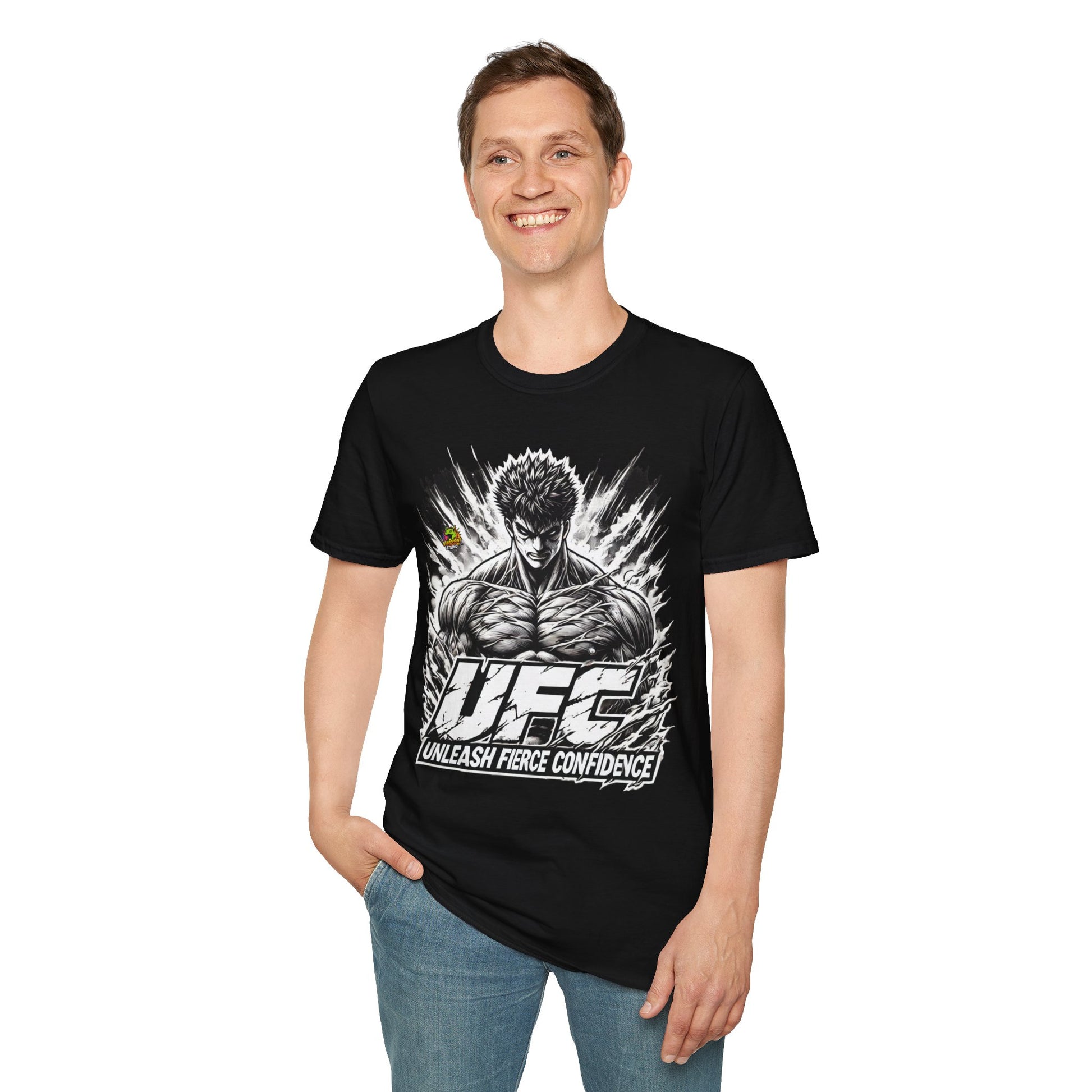 UFC - UFC T Shirt | Unleash Fierce Confidence | UFC Tee with Baki Anime T Shirt Motivation - custom-made. perfect gift idea. Order yours now and stand out with this exclusive piece!