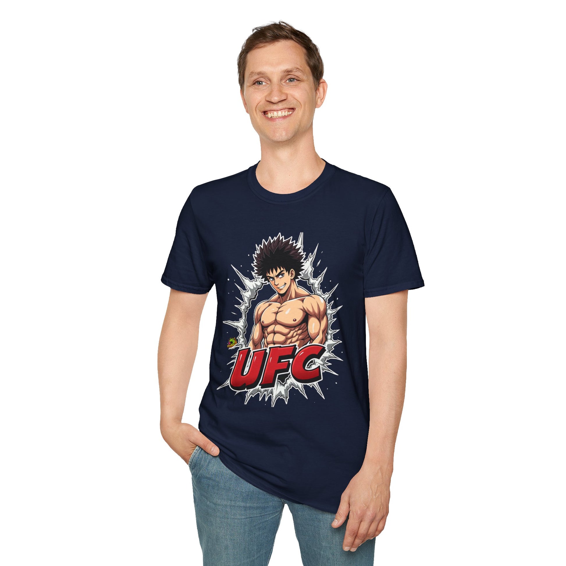 Tee - UFC T Shirt | Unleash Fierce Confidence | Motivational UFC Tee with Baki Anime Elements - custom-made. perfect gift idea. Order yours now and stand out with this exclusive piece!