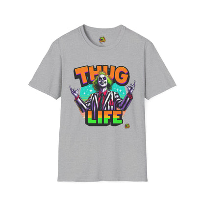 Tee - Beetlejuice Shirt | Spooky Thug Life Tee | Halloween Beetlejuice Graphic Shirt Women - custom-made. limited stock. Order yours now and stand out with this exclusive piece!