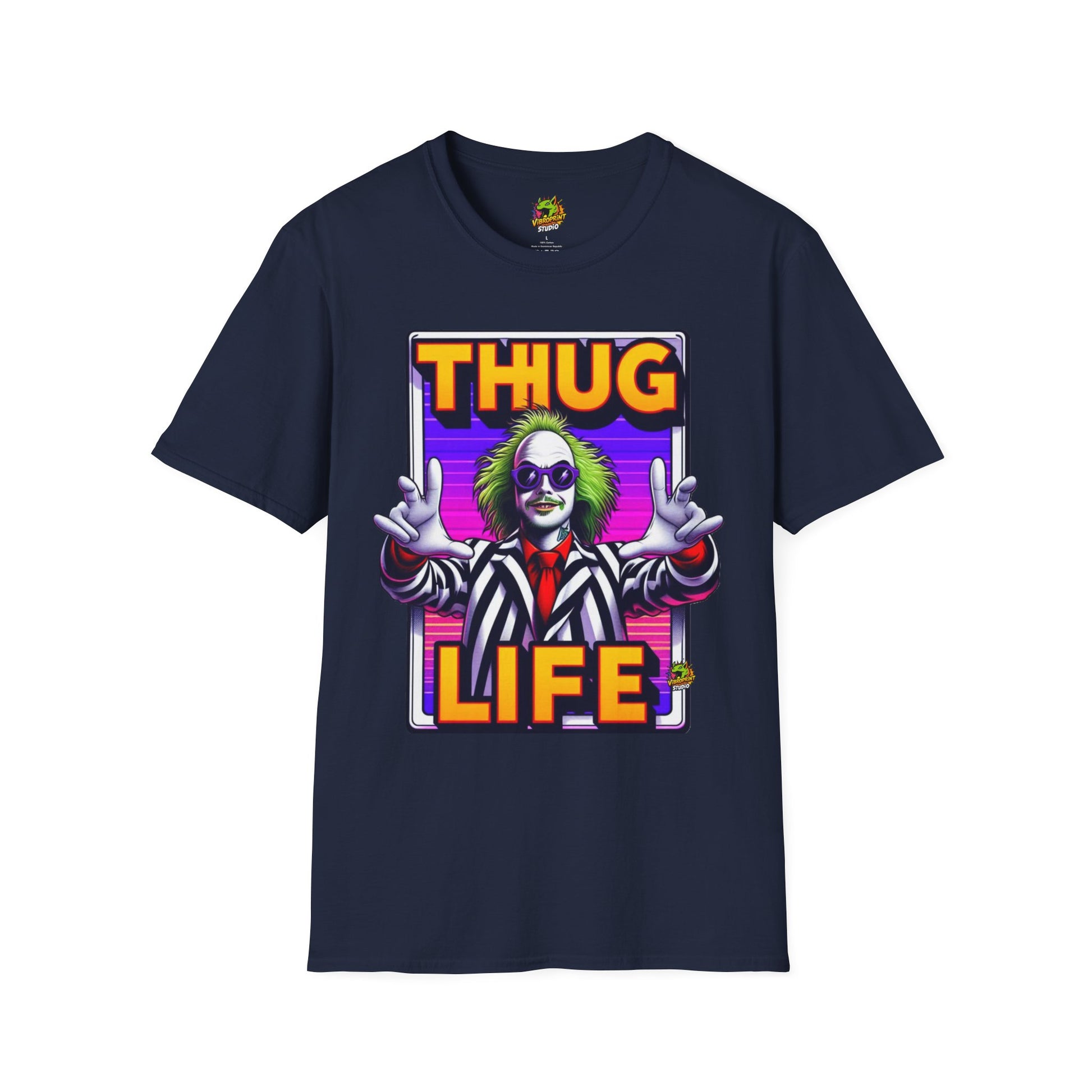 Graphic - Beetlejuice Shirt | Funny Thug Life Halloween Tee | Classic Beetlejuice Graphic T-Shirt - premium material. limited stock. Order yours now and stand out with this exclusive piece!