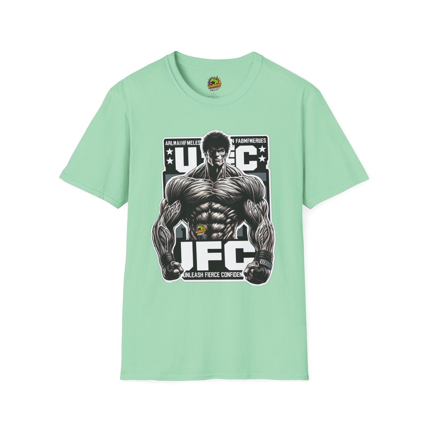 Fierce - UFC T Shirt | Unleash Fierce Confidence | UFC Tee with Baki Anime Strength for Fitness Enthusiasts - custom-made. perfect gift idea. Order yours now and stand out with this exclusive piece!