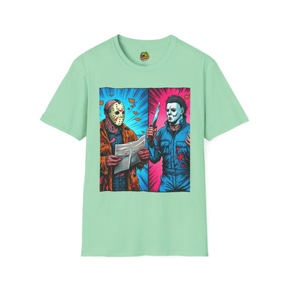 Voorhees - Michael Myers Vintage Tee | Jason Voorhees Funny Halloween Picnic Shirt - custom-made. limited stock. Order yours now and stand out with this exclusive piece!