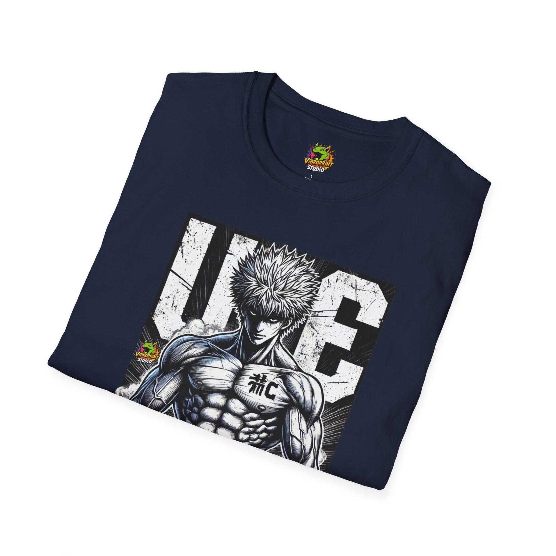 Anime - UFC T Shirt | Unleash Fierce Confidence | Motivational UFC Tee with Baki Anime T-Shirt design - custom-made. limited stock. Order yours now and stand out with this exclusive piece!