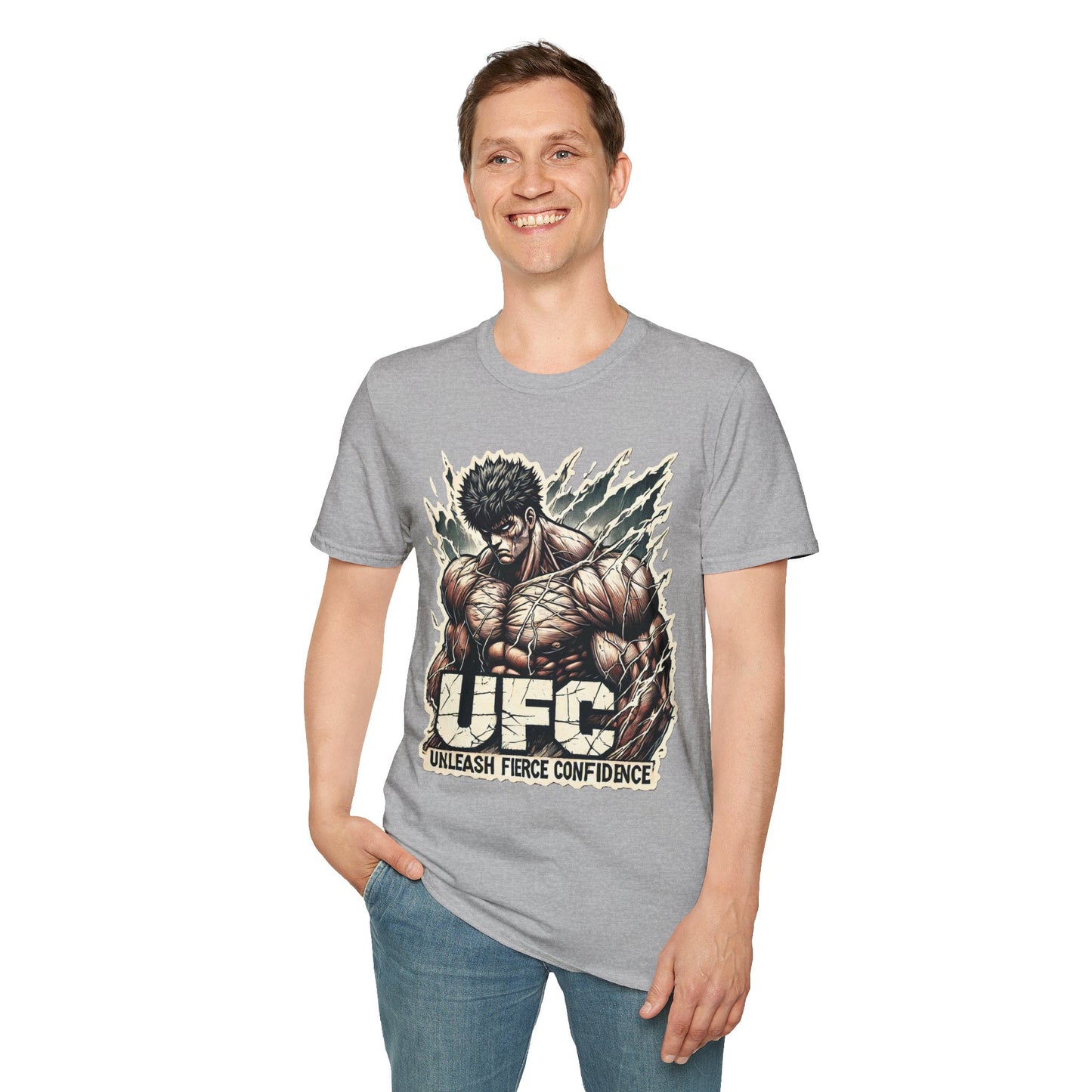 UFC T Shirt | Unleash Fierce Confidence | Motivational UFC Tee with Baki Anime Influence