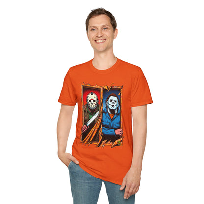 product - Michael Myers Vintage Tee | Jason Voorhees Funny Picnic Scene - premium material. perfect gift idea. Order yours now and stand out with this exclusive piece!