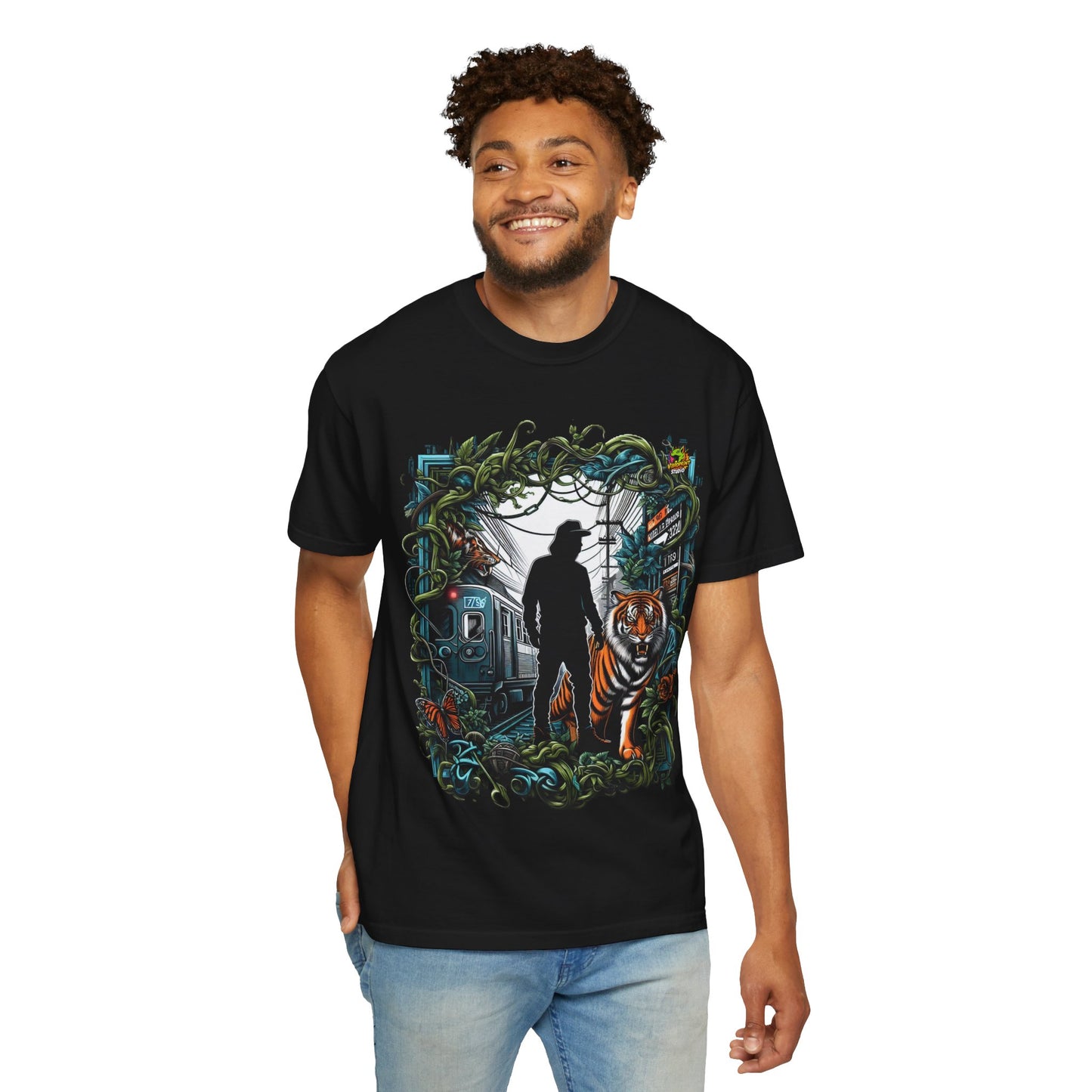 City - Nature Meets City Rapper Merch | Urban Jungle Hip-Hop T-Shirt Design - premium material. perfect gift idea. Order yours now and stand out with this exclusive piece!