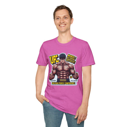 UFC T Shirt | Unleash Fierce Confidence | Motivational UFC Tee with Baki Anime Elements