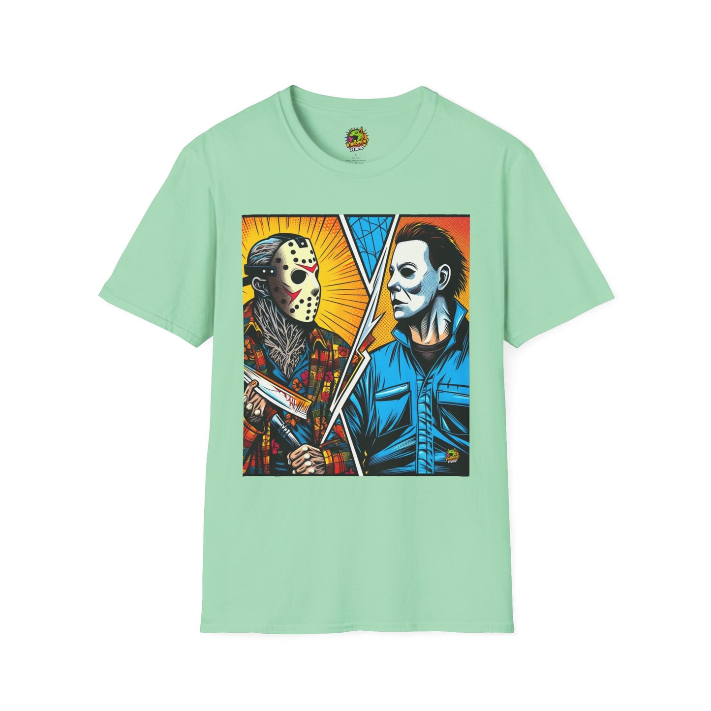 product - Jason & Michael Halloween Shirt | Funny Vintage Horror Tee - custom-made. perfect gift idea. Order yours now and stand out with this exclusive piece!