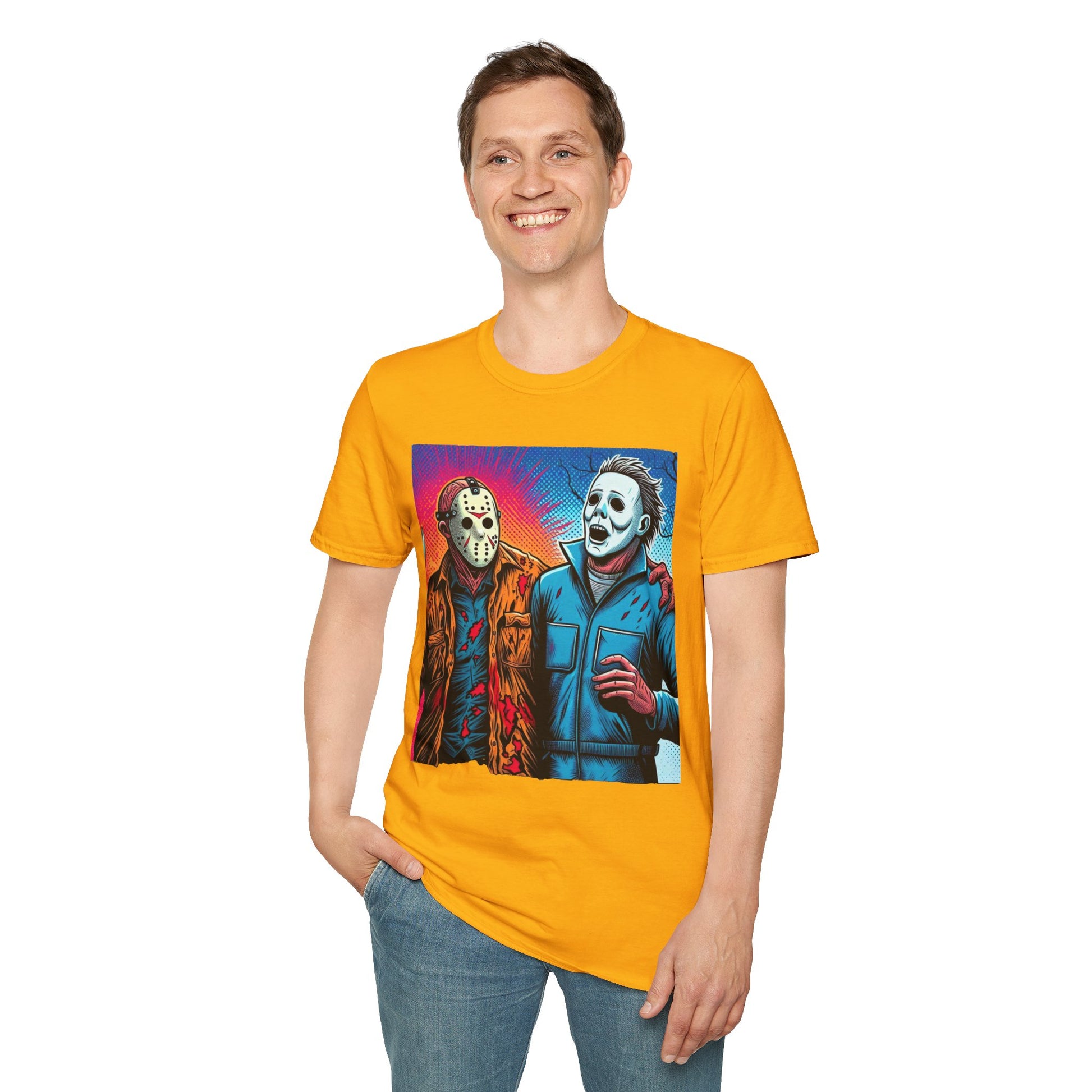 product - Jason Voorhees & Michael Myers Shirt | Funny Vintage Halloween Tee - premium material. perfect gift idea. Order yours now and stand out with this exclusive piece!