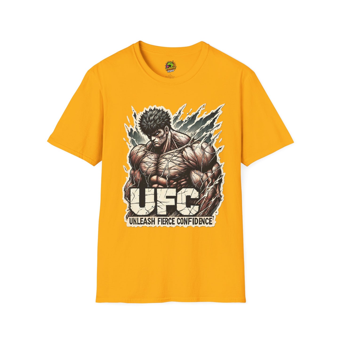 Anime - UFC T Shirt | Unleash Fierce Confidence | Motivational UFC Tee with Baki Anime Influence - premium material. limited stock. Order yours now and stand out with this exclusive piece!