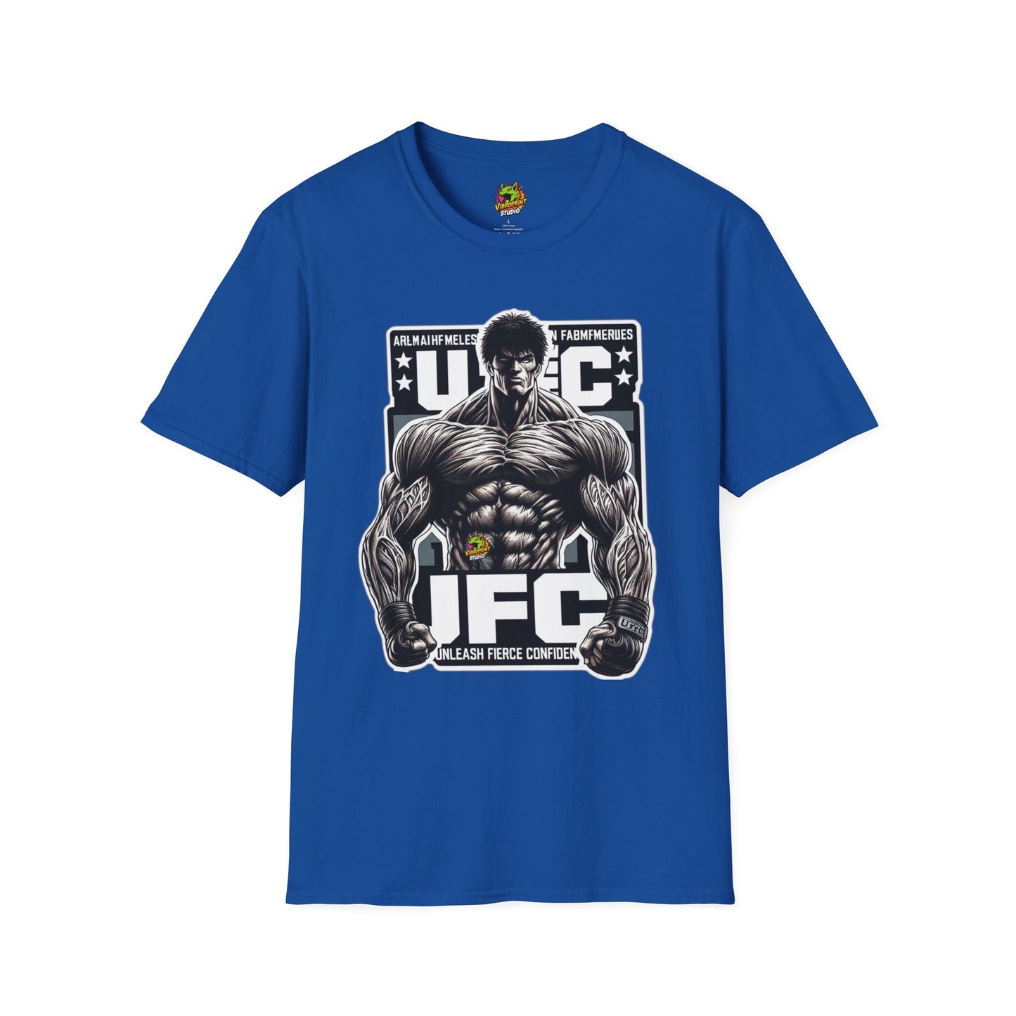 UFC T Shirt | Unleash Fierce Confidence | UFC Tee with Baki Anime Strength for Fitness Enthusiasts - High Quality Image