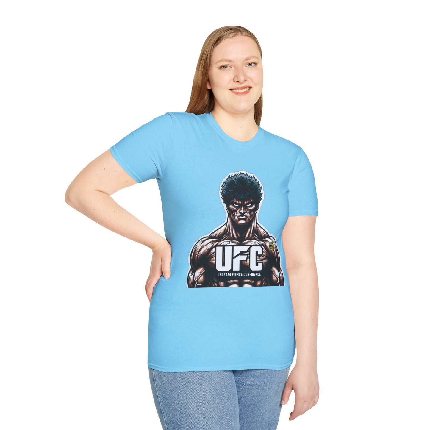 UFC T Shirt | Unleash Fierce Confidence | UFC Tee with Baki Anime Motivation for Fitness