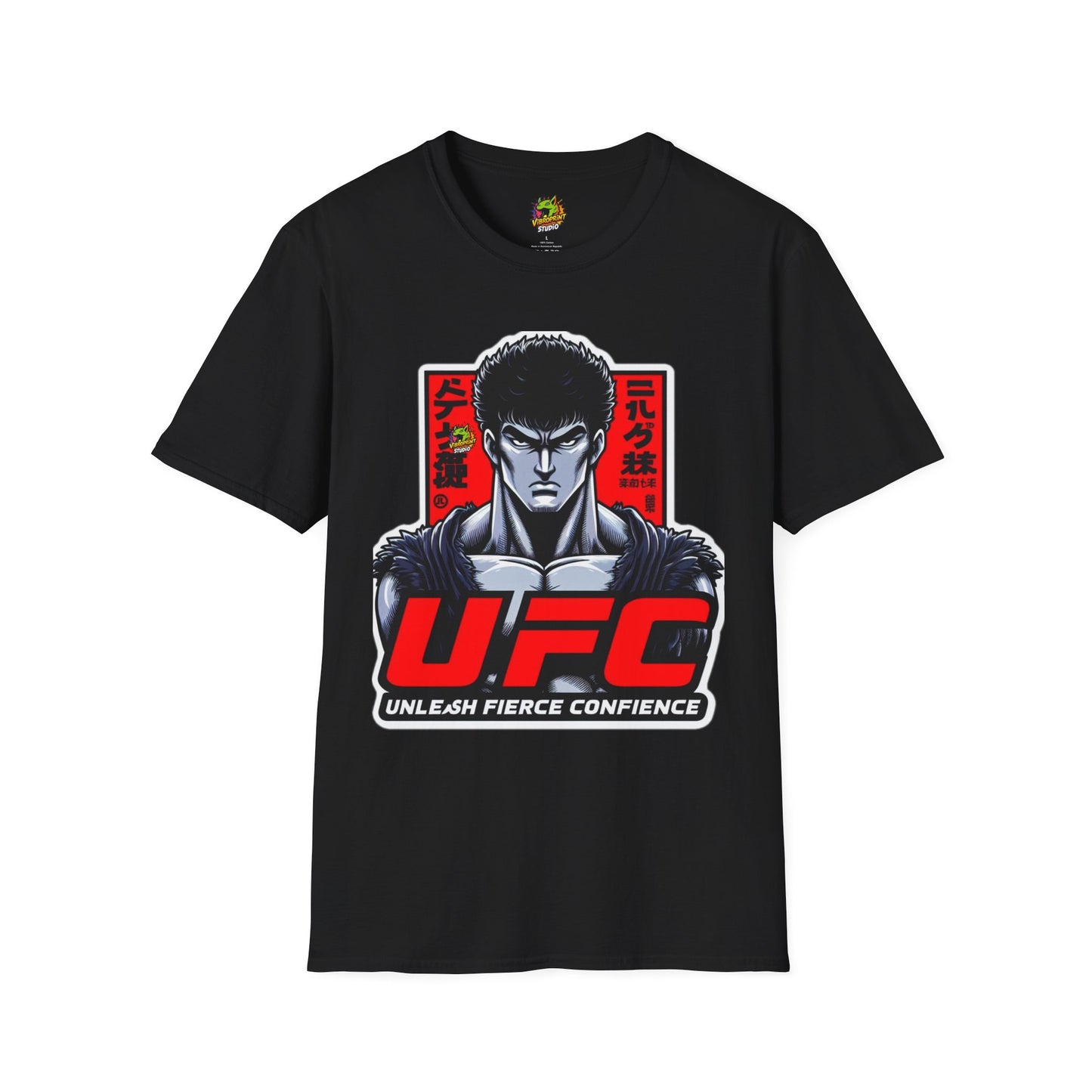 UFC T Shirt | Unleash Fierce Confidence | UFC Tee with Baki Anime Style - High Quality Image