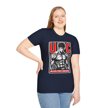 | - UFC T Shirt | Unleash Fierce Confidence | UFC Tee Inspired by Baki Anime T Shirt - custom-made. perfect gift idea. Order yours now and stand out with this exclusive piece!