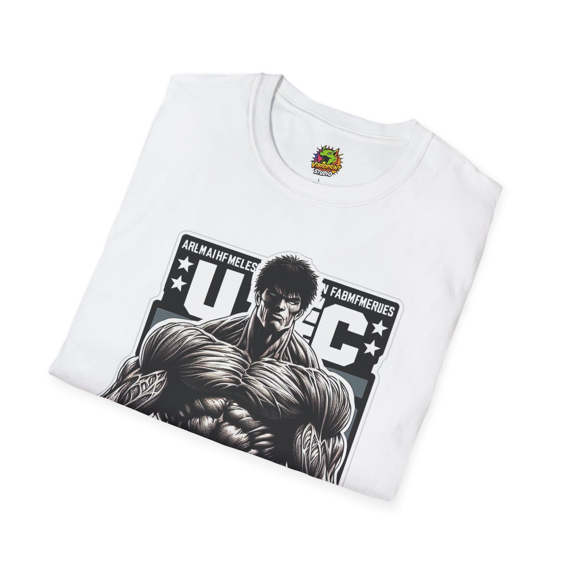 Enthusiasts - UFC T Shirt | Unleash Fierce Confidence | UFC Tee with Baki Anime Strength for Fitness Enthusiasts - custom-made. limited stock. Order yours now and stand out with this exclusive piece!