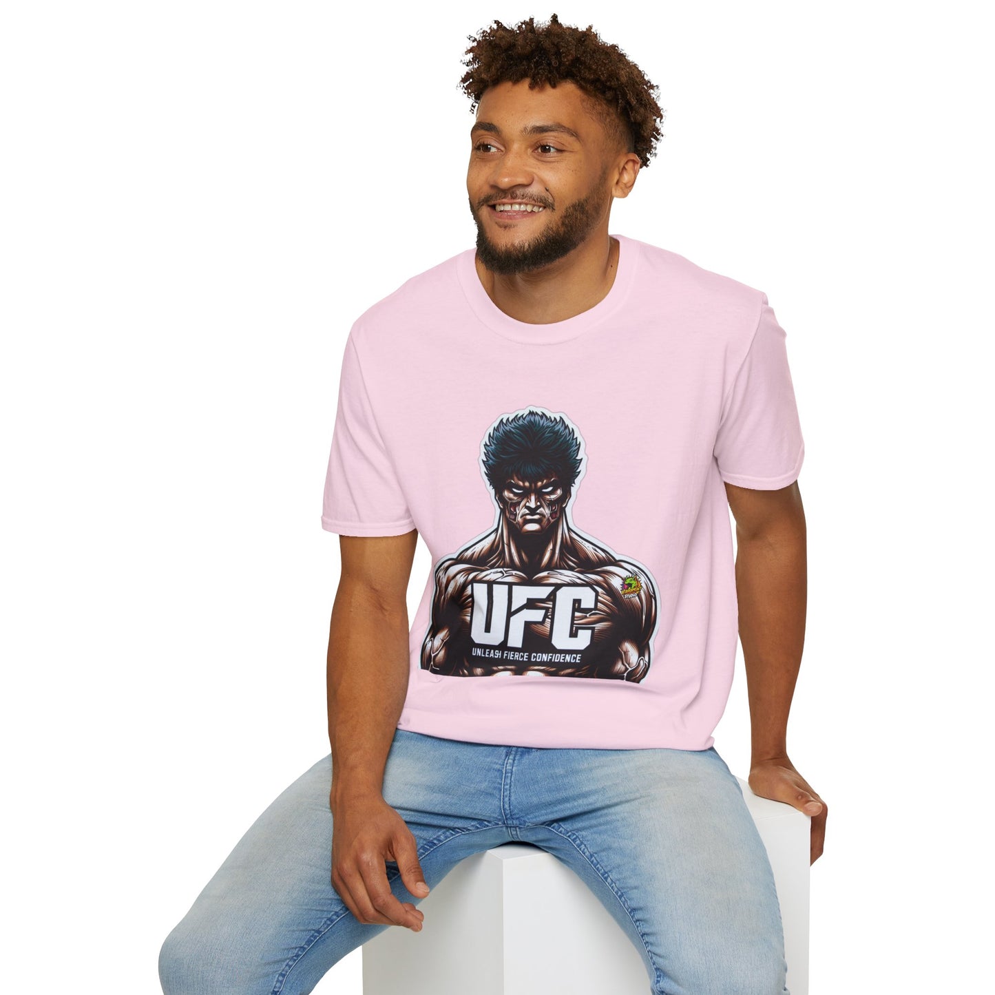 UFC T Shirt | Unleash Fierce Confidence | UFC Tee with Baki Anime Motivation for Fitness