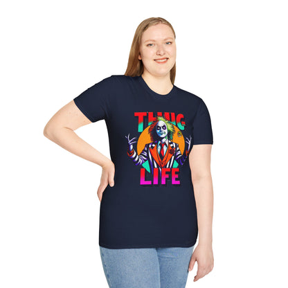 Shirt - Beetlejuice Shirt | Thug Life Halloween T-Shirt | Creepy Beetlejuice Graphic Tee - custom-made. perfect gift idea. Order yours now and stand out with this exclusive piece!