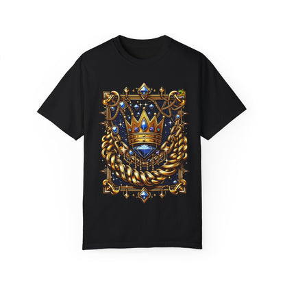 Rapper Merch with Crown & Gold Chains | Luxurious Hip-Hop Street Style Design - High Quality Image