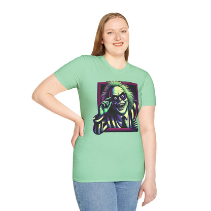 Michael Myers inspired design - Beetlejuice Shirt | Beetlejuice Fan Shirt | Beetlejuice Graphic Shirt | Halloween Beetlejuice Tee - unique graphic tee. unique graphic tee featuring iconic horror characters. Order yours now and stand out with this exclusive piece!