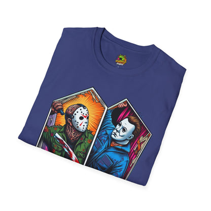 Jason & Michael Funny Halloween T-Shirt | Michael Myers Vintage Tee