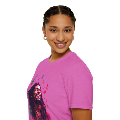 Bob Marley T-Shirt - Vibrant Rasta Revolution - VibroPrint Studio