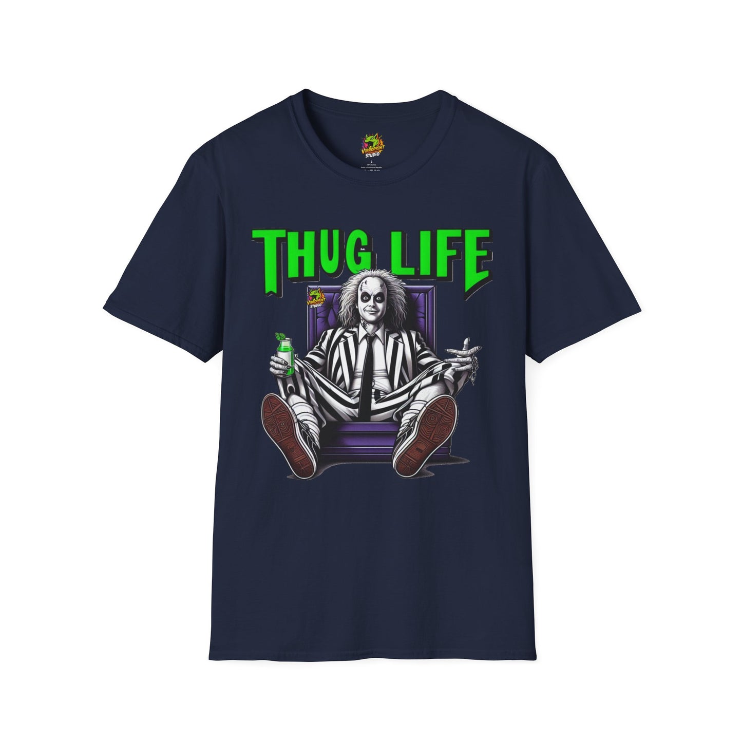 Thug - Beetlejuice Shirt | Thug Life Halloween T-Shirt | Creepy Beetlejuice Graphic Tee - premium material. limited stock. Order yours now and stand out with this exclusive piece!