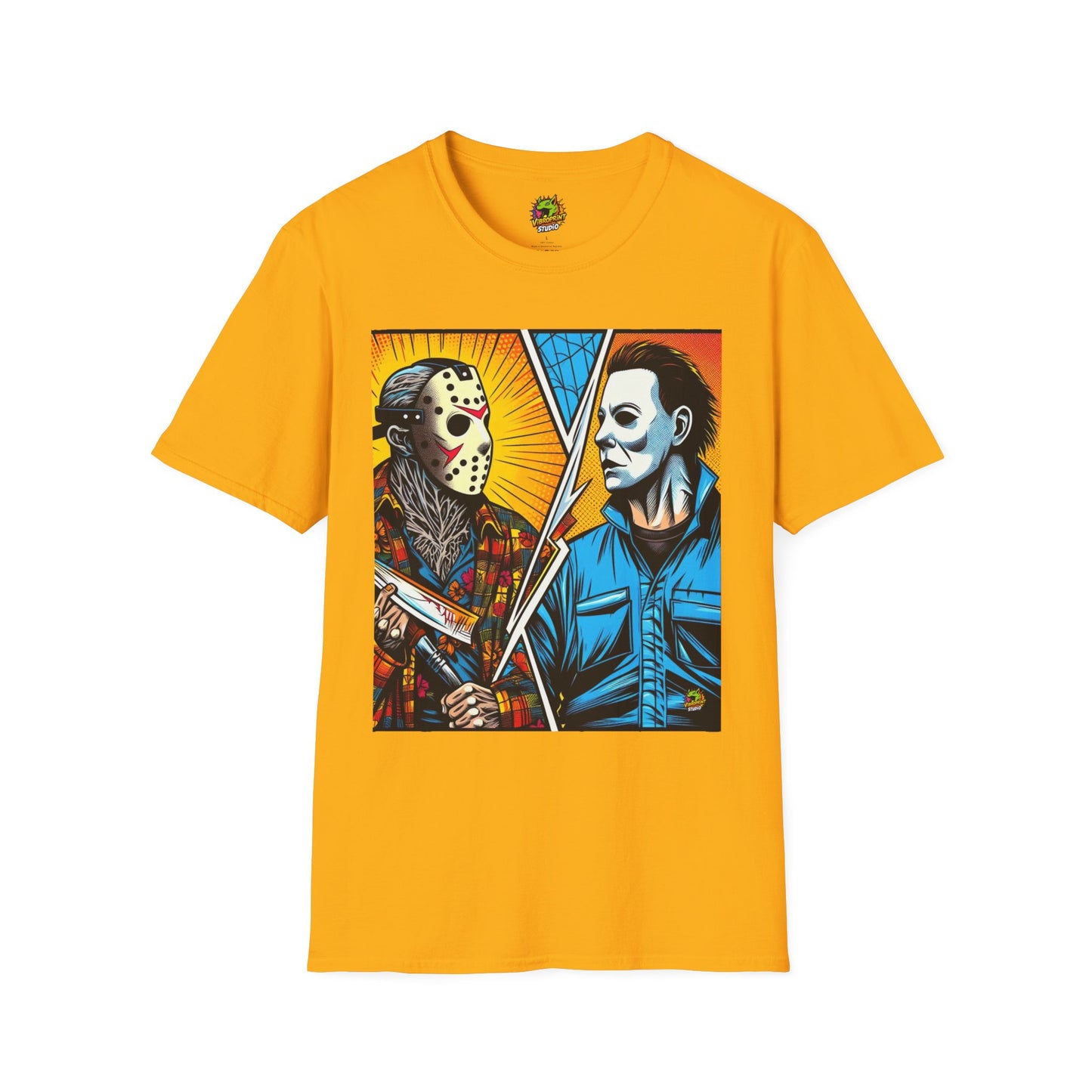 Jason & Michael Halloween Shirt | Funny Vintage Horror Tee - High Quality Image