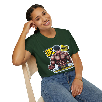 UFC T Shirt | Unleash Fierce Confidence | Motivational UFC Tee with Baki Anime Elements