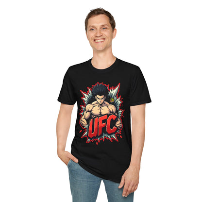 Fierce - UFC T Shirt | Unleash Fierce Confidence | UFC Tee with Baki Anime Inspiration for Gym - premium material. perfect gift idea. Order yours now and stand out with this exclusive piece!