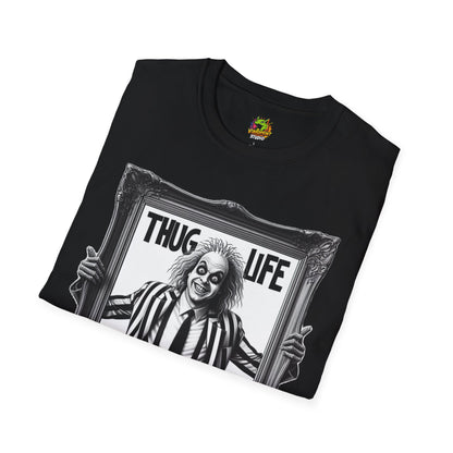 | - Beetlejuice Shirt | Funny Thug Life Halloween Tee | Beetlejuice Graphic T-Shirt for Halloween - custom-made. limited stock. Order yours now and stand out with this exclusive piece!