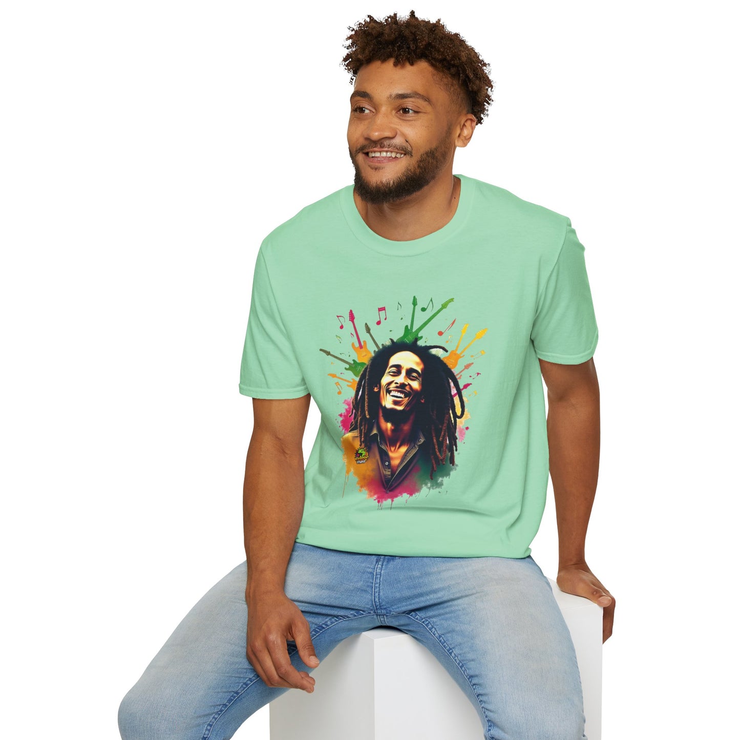 Bob Marley T-Shirt - Vibrant Rasta Energy - VibroPrint Studio