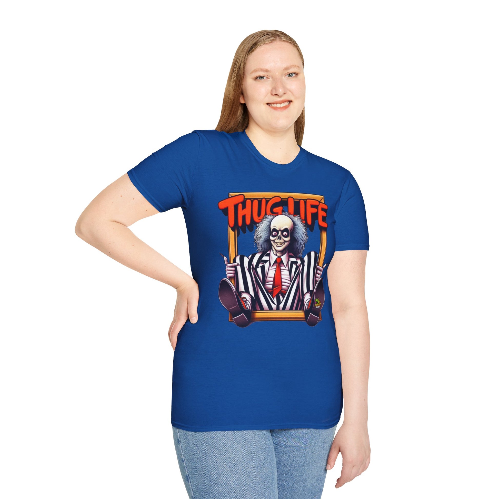 high-quality - Beetlejuice Shirt | Halloween Thug Life Tee | Classic Beetlejuice Graphic T-Shirt for Adults - premium material. limited stock. Order yours now and stand out with this exclusive piece!